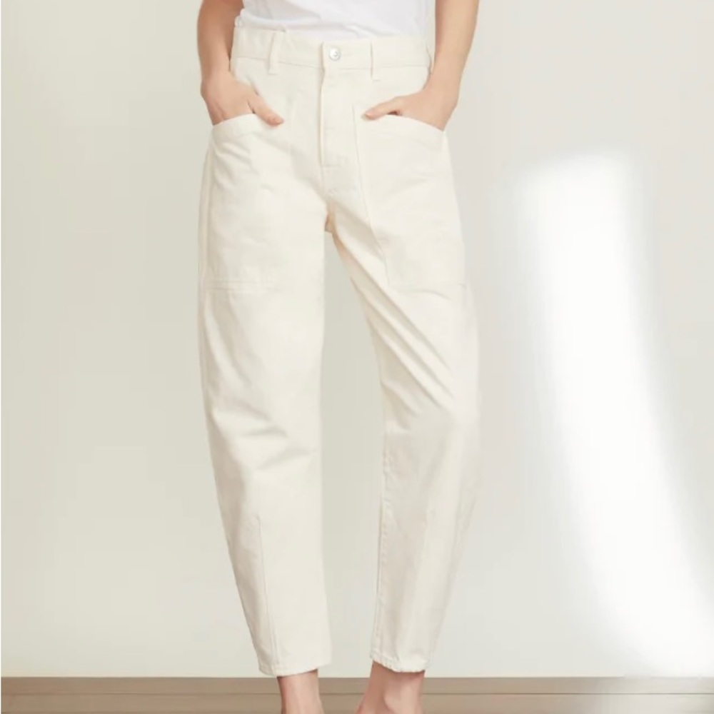 Veronica Beard Charlie Jean Ecru size 28